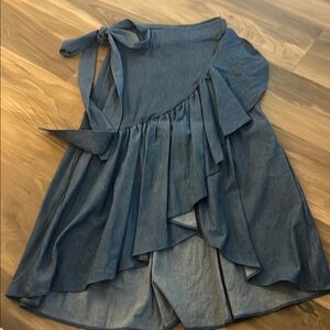 Stylish Blue Wrap skirt